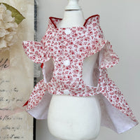 Pet Chinese New Year Princess Dress with Frog Closures for Cats and Dogs