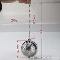 5.2cm Stainless Steel Mesh Tea Infuser Ball with Chain for Loose Leaf Tea