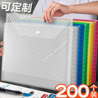 A4 Transparent Plastic Document Folder with Snap Button Closure for Office and School
