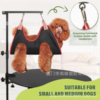 Adjustable Foldable Pet Grooming Arm with Hammock Option for Dogs