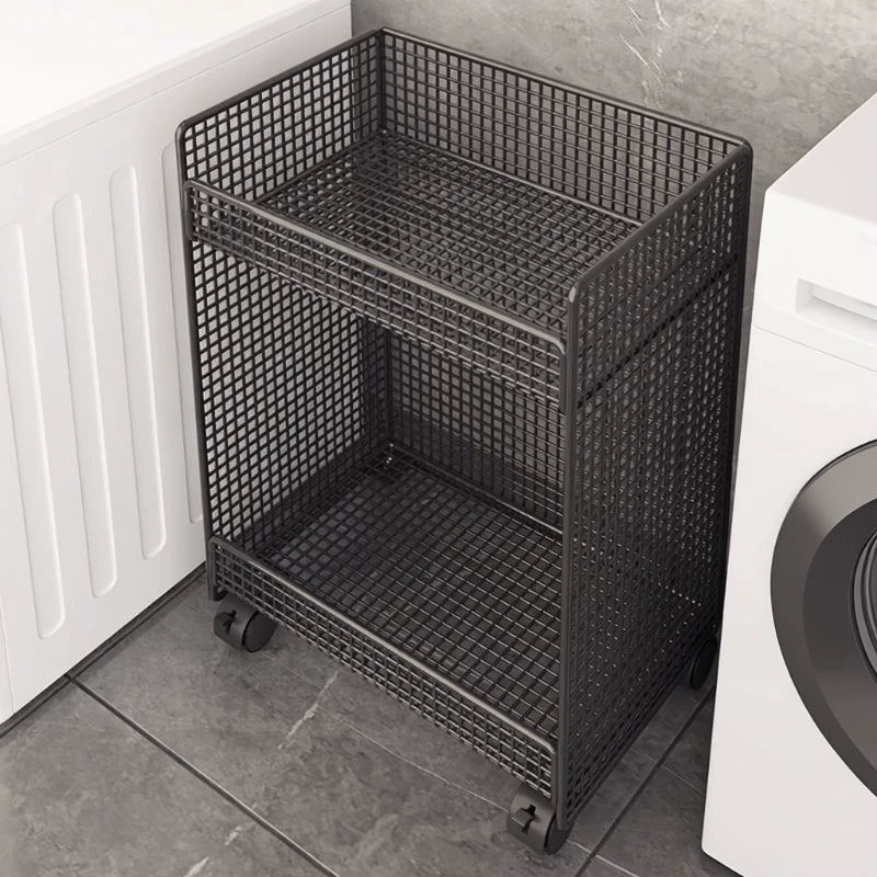 Bathroom Storage Rack Multi-layer Floor Standing Shelf for Toilet Washing Machine Side Narrow Space Organization