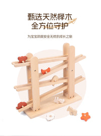 Montessori Wooden Visual Tracking Ball Run Toy for Fine Motor Skills Development 1-2 Years
