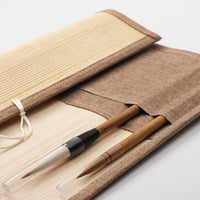 Japanese Style Portable Watercolor Brush Pen Roll-Up Pouch Large Capacity Pen Holder Organizer