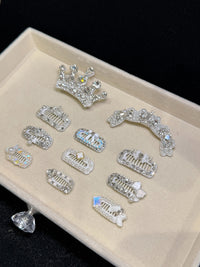 Pet Hair Clips with Rhinestones - Crown Design for Dogs and Cats