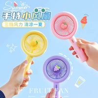 Portable USB Rechargeable Mini Handheld Fan with Desktop Stand, 3-Speed Quiet Operation