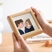 Hollow 3D Square Wooden Picture Frame for DIY Art and Photos