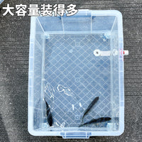 Portable Car Live Fish Tank Oxygenated Outdoor Plastic Aquarium Seafood Fishing Box with Drainage and Wheels