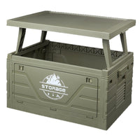 Outdoor Camping Folding Storage Box Multi-functional Picnic Food Storage Car Trunk Organizer with Tabletop