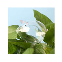 Gravity-Fed Piglet Self-Watering Globes for Potted Plants, Handmade Glass Automatic Drip Irrigation System