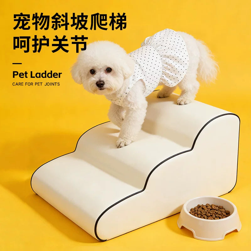Pet Ramp Steps for Dogs and Cats - Non-Slip, High-Density Foam Stairs for Beds, Sofas, and Car Access