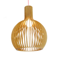 Japanese Retro Wooden Birdcage Pendant Light for Dining Rooms and Restaurants