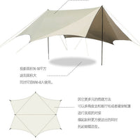Outdoor Camping Sunshade Tarp Tent with UV Protection for Multiple People BBQ and Living Area