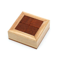 GM Mini Square Puzzle Brain Teaser Wooden Toy for Adults and Children
