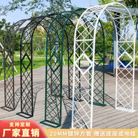 European Style Wrought Iron Garden Arch for Climbing Plants and Flowers