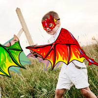 Kids' Dinosaur Costume Set with Cape and Mask for Stage Performance & Talent Show