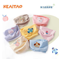 Kids' Plush Lined Neck Warmer Scarf - Windproof & Warm Cartoon Animal Design