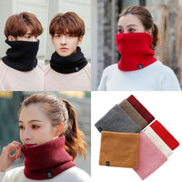 Unisex Winter Fleece Lined Neck Warmer Scarf for Outdoor Cycling and Daily Wear