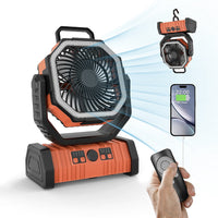Portable Magnetic Mist Fan with LED Light, Rechargeable, Clip-on for Camping & Outdoor Use
