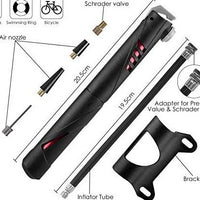 Bicycle Pump and Puncture Repair Kit, Glueless Bike Tire Repair Tool Set