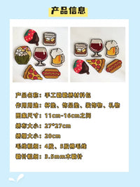 Punch Needle Embroidery Coaster DIY Kit for Beginners - Refrigerator Magnet Craft Set