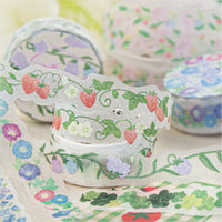 Tangshi PET Glitter Tape, Floral Vine Series for DIY Scrapbooking and Decoration