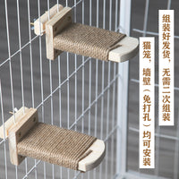 Solid Wood Cat Climbing Ladder Wall-Mounted Cat Tree Steps for Cages and Walls, Space-Saving Design