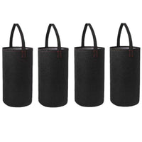 Felt Grow Bag for Luffa and Cucumber, Hanging Planter with Zipper Bottom, Thickened Seedling Pouch