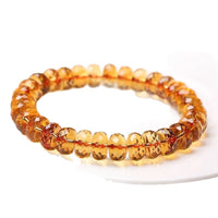 Natural Citrine Faceted Rondelle Bead Bracelet