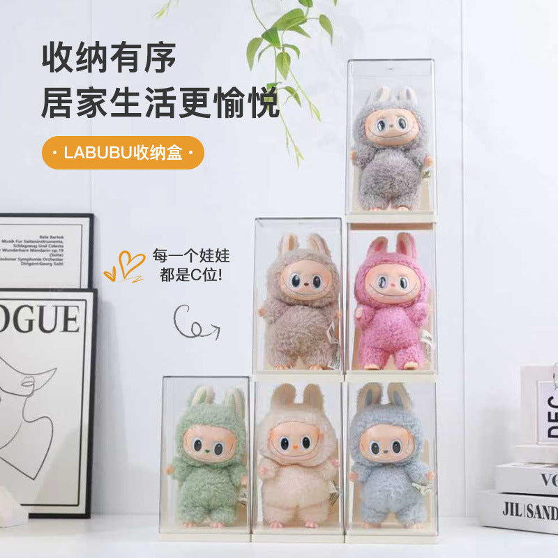POPMART Labubu Blind Box Display Case Clear Acrylic Organizer for Collectibles