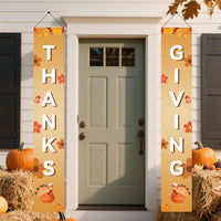 Thanksgiving Fall Harvest Porch Sign Banner Set for Holiday Party Decoration