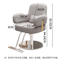 Hydraulic Reclining Barber Chair for Salon, Adjustable Swivel Styling Chair with Footrest
