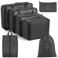 7-8 Piece Travel Luggage Organizer Set, Foldable Packing Cubes for Clothes