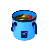 Portable Folding Water Bucket for Outdoor Camping Fishing Car Washing Foot Soaking, PVC Waterproof Storage