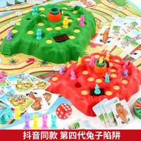 Rabbit and Tortoise Race Board Game for Kids, Interactive Family Desktop Game