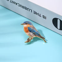 Vintage Robin Bird Brooch Pin for Backpacks and Pen Bags