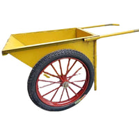 Heavy-Duty Two-Wheeled Wheelbarrow for Construction and Garden Use