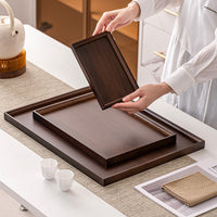 Walnut Wood Serving Tray for Tea Sets and Fruit, Luxury Home Teaware Platter