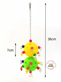 Parrot Chew Toy - Hanging Star Hollow Ball for Cockatiels