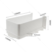 U-Shaped Drain Pipe Cover for Cabinet Drawers - White & Dark Grey