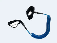 Paddle Board Leash 7-12ft Coiled 7mm TPU Double Swivel for Surfing and SUP
