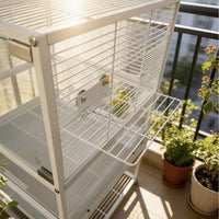 Parrot Platform Perch for Bird Cages - Expandable Metal Mesh Platform