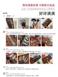 VOCE 28-Piece Professional Animal Hair Makeup Brush Set with Bag for Beginners & Makeup Artists