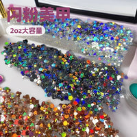 60g Bagged Laser Glitter Powder Mix for Makeup, Nail Art, DIY Crafts