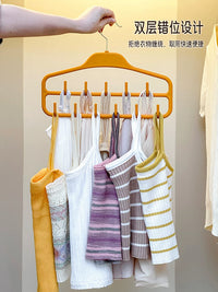 Multi-functional Belt Scarf Tie Hanger with Hooks for Closet Organization, Space-Saving Wardrobe Storage Rack
