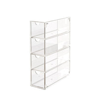 Clear Stackable Display Case for Badges and Pins, Large Capacity Storage Box for Collectibles