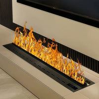 3D Flame Effect Fireplace Humidifier with Remote Control and Touch Screen