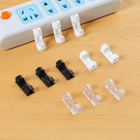 Self-Adhesive Cable Clips for Wire Management, No-Drill Data Cable Organizer for Home and Office