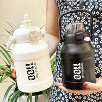 Large Capacity Stainless Steel Insulated Water Bottle with Straw for Outdoor Sports and Fitness