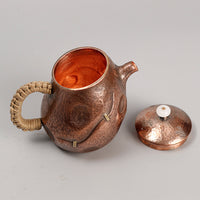 Handmade 260ml Uncoated Copper Teapot for Gongfu Tea Ceremony