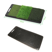 Golf Hitting Mat Swing Practice Batting Pad Rubber Non-slip Grass Mat Indoor Outdoor Portable Storage